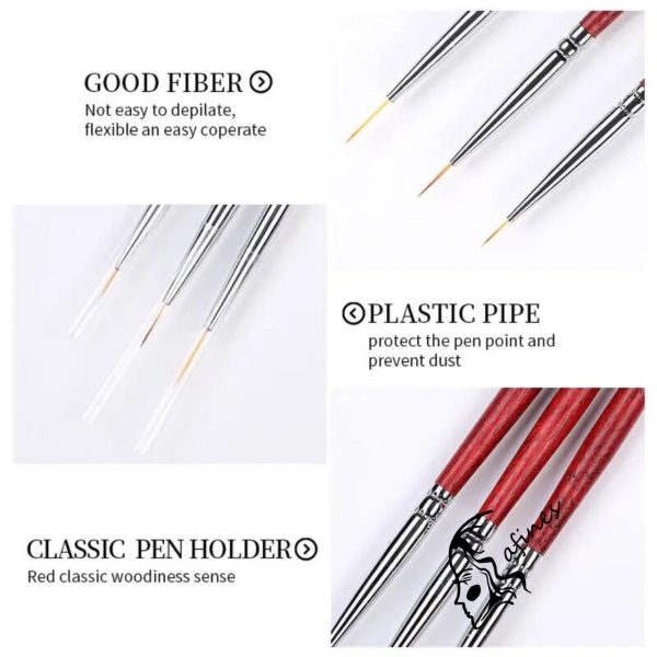 SET DE PINCELES  LINERS (3PCS) AF51013 - Imagen 6