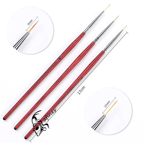 SET DE PINCELES  LINERS (3PCS) AF51013 - Imagen 3