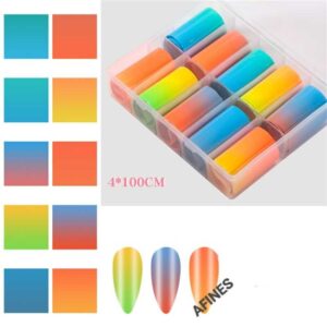 FOIL NEON EN CAJA (10PCS) P/UÑAS AF51344