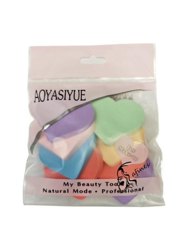 SET DE ESPONJAS FORMA CORAZÓN(8PCS) AF50679 - Imagen 4