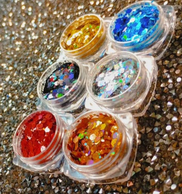 CLITTER P/DECO DE UÑAS (6PCS) AF50436 - Imagen 6